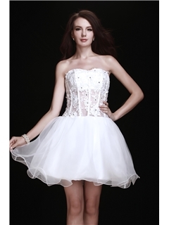 Elegant A-Line Sweetheart Mini/Short-length Luba's Homecoming Dress
