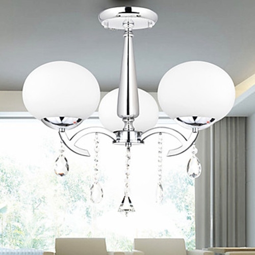 Elegant Modern Crystal Chandelier - 3 Light