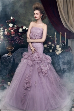 Elegant One-shoulder Ball Gown Royal Wedding Dresses(381)