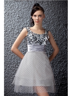 Elegant Sequined A-line Mini/Short Polina's Cocktail/Homecoming Dress