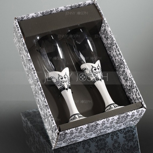 Élégant Verre sans plomb Flûtes à champagne (Lot De 2) 