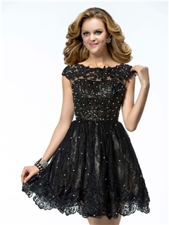 Elegent Sheath Pleats Flower Cocktail Dress(10799065)