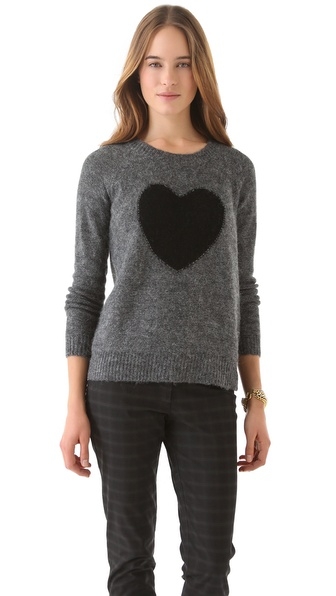 Elizabeth and James Heart Intarsia Pullover 