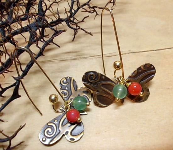 Embossed butterflies