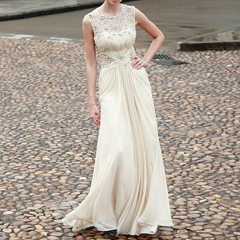Embroidered A Line Wedding Dress