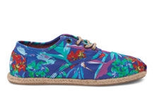 EMBROIDERED BURLAP VEGAN WOMEN'S JUTTI FLATS