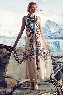 Embroidered Glacia Gown