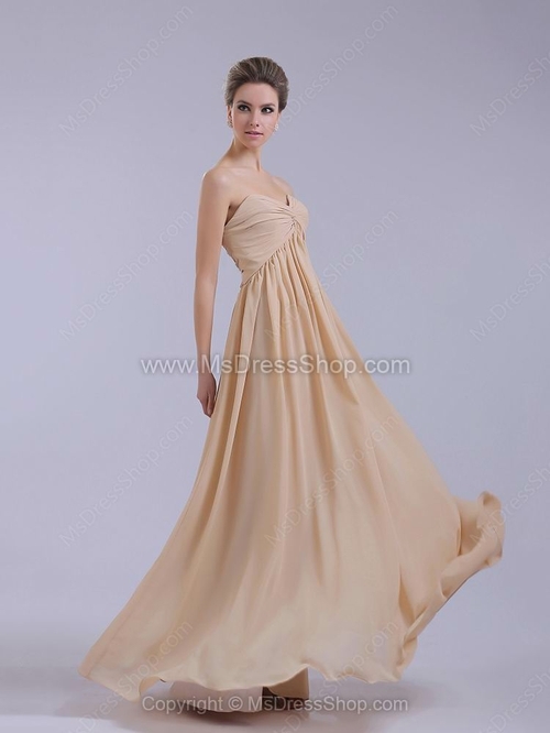Empire Sweetheart Chiffon Floor-length Criss Cross Bridesmaid Dresses