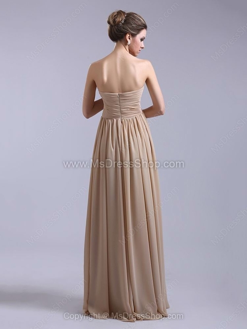 Empire Sweetheart Chiffon Floor-length Criss Cross Bridesmaid Dresses - Image 2