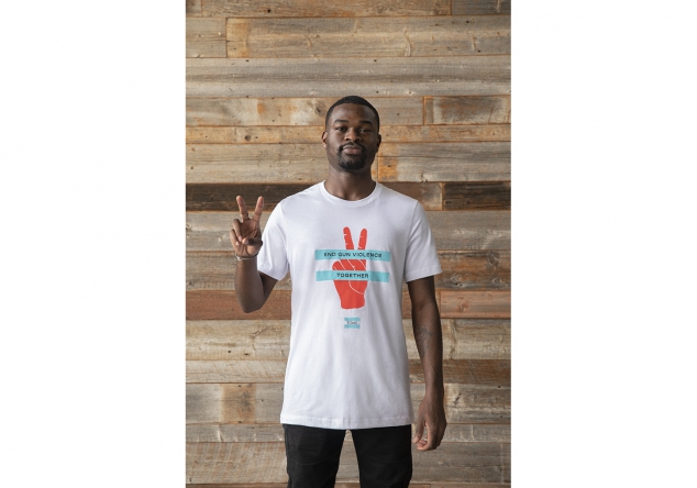 End Gun Violence Together Black Short Sleeve Crew Tee - Image 2