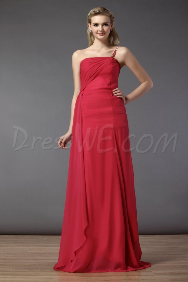Exquisite Empire Spaghetti Staps Floor-Length Bridesmaid Dress