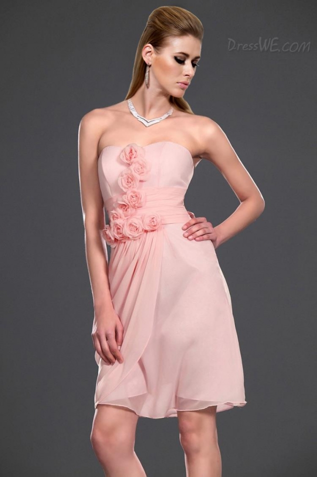 Fabulous A-Line Sweetheart Flowers Charming Cocktail Dress