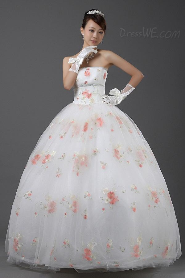 Fabulous Appliques Ball Gown Strapless Floor-Length Quincenera Dress