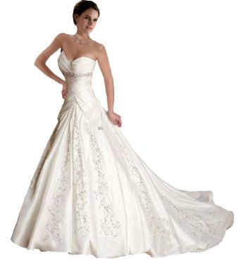 Faironly J5 White Ivory Sweetheart Wedding Dress Bride Gown