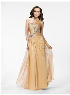 Fancy A-line Strapless Floor-length Sweep Train Prom/Evneing Dress
