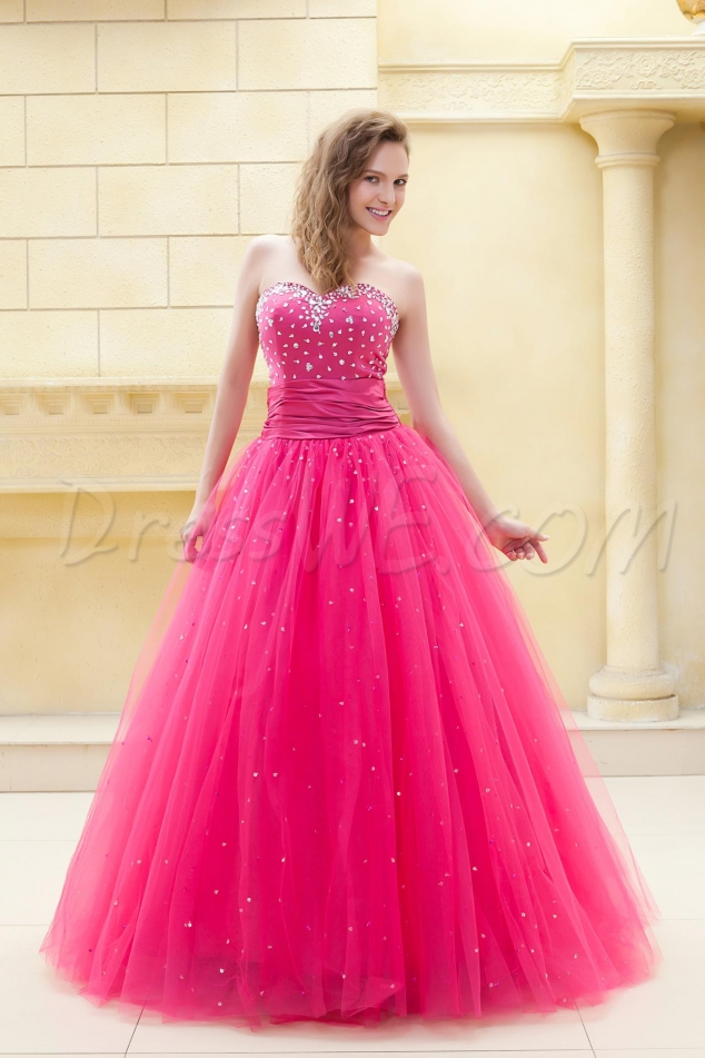 Fantastic Ball Gown Sweetheart Floor-Length Beading Ela's Prom/Ball Gown Dress