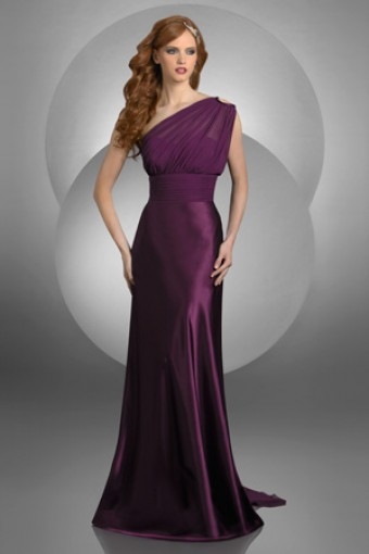 Fantastic Sheath Column One Shoulder Floor Length Bridesmaid Dress