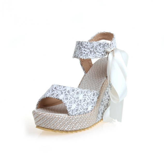 Fascinating Fashionable Printing Wedge Heels Woman Shoes