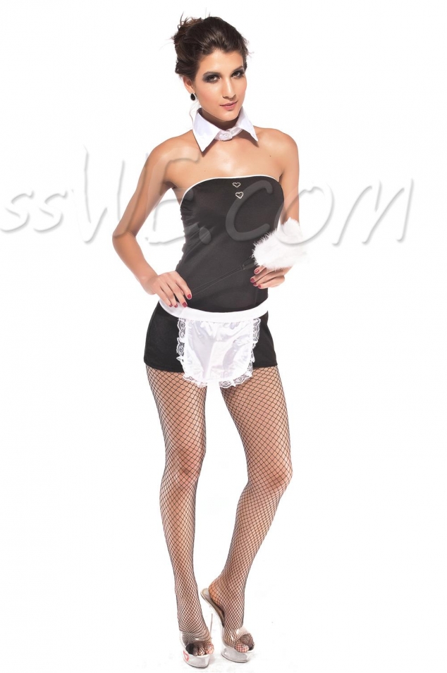Fashion Black Sexy Maid Costume