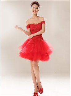 Fashion Sweet Flower Strapless A-Line Homecoming Dress