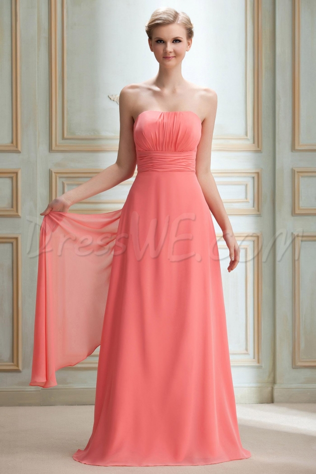 Fashionable Draped Sheath/Column Sashes/Ribbons Strapless Floor-length 