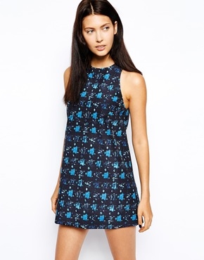 Finders Keepers Sweet Nothing Dress in Dark Houndstooth Print