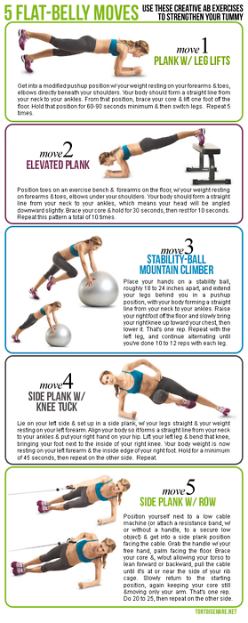 Five Flat-Belly Moves