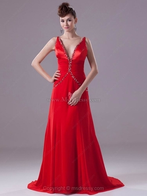 Floor-length Beading Prom Dresses