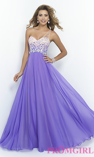 Floor Length One Shoulder Dress by Blush