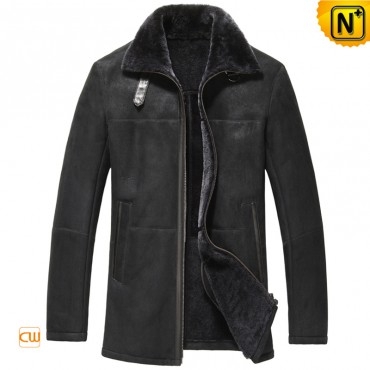 Frankfurt Black Shearling Fur Lined Coat CW833278