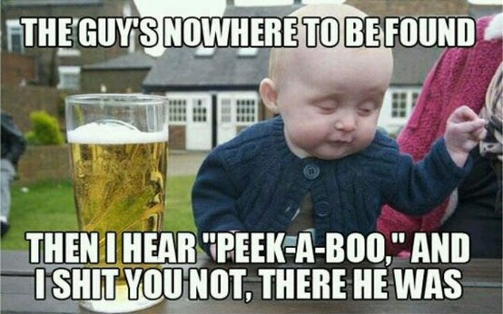 Funny baby caption