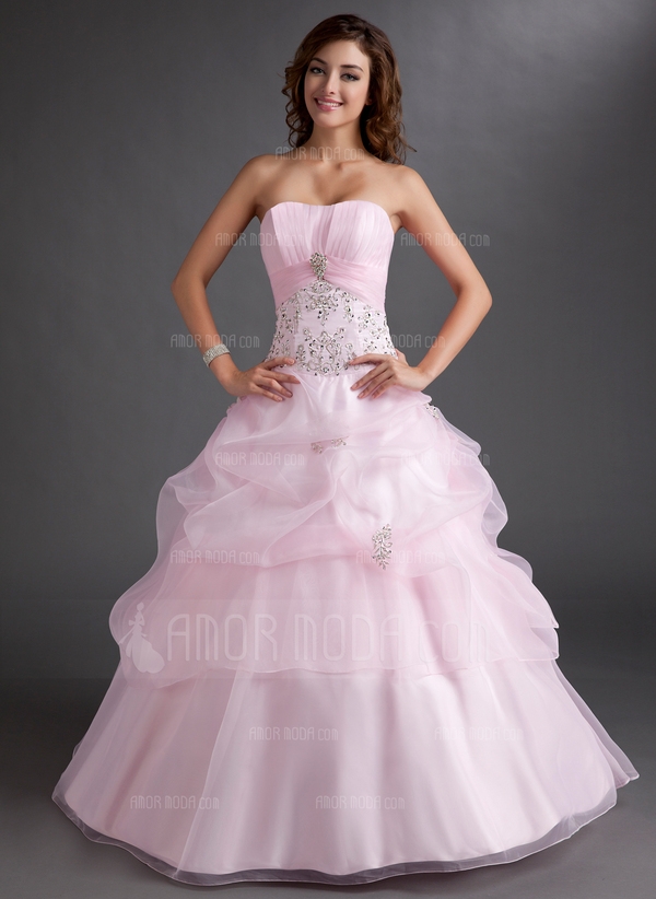 Gala-Japon Sweetheart thee-lengte Organza Jurk voor 15-jarige Verjaardag met Geborduurd Roes Kralen 