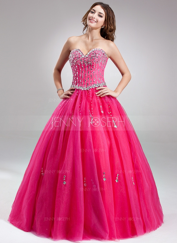Gala-Japon Sweetheart thee-lengte Tule Jurk voor 15-jarige Verjaardag met Kraalwerk (021018672)