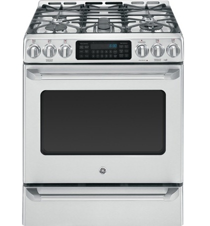GE Cafe 30'' Slide-In Dual Fuel Range