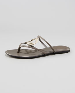 GG Cage Flat Thong Sandal 