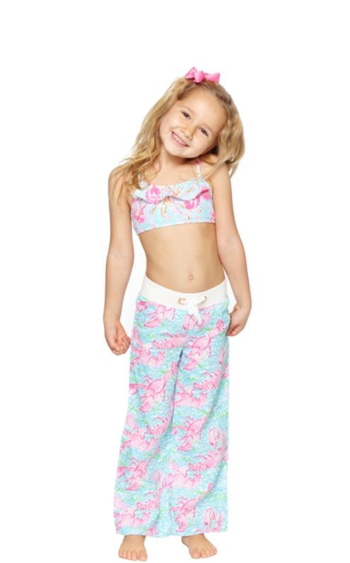 Girls Little Linen Beach Pant