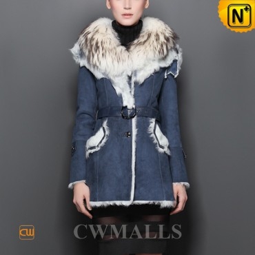 Glasgow Fur Trim Shearling Coat CW605511
