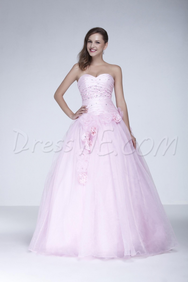 Glimmering A-line Sweetheart Floor-Length Ela's Prom/Ball Gown Dress