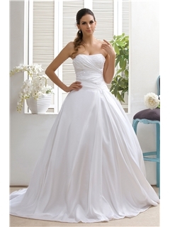 Gorgeous A-line/Princess Sweetheart Flowers Wedding Dress