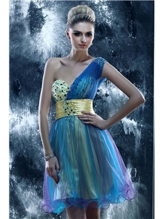 Gorgeous A-line	Strapless Mini-Length Sequins Zipper-up Sleeveless Cocktail Dress