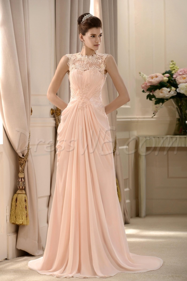 Gorgeous Empire Lace Sweep/Brush Scoop Neckline Wedding Dress