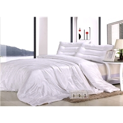 Gorgeous White Jacquard Squeeze Silk Comfortable 
