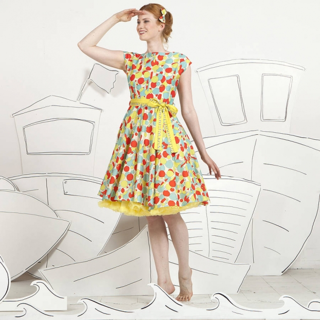 Grace Dress In 'Floats'