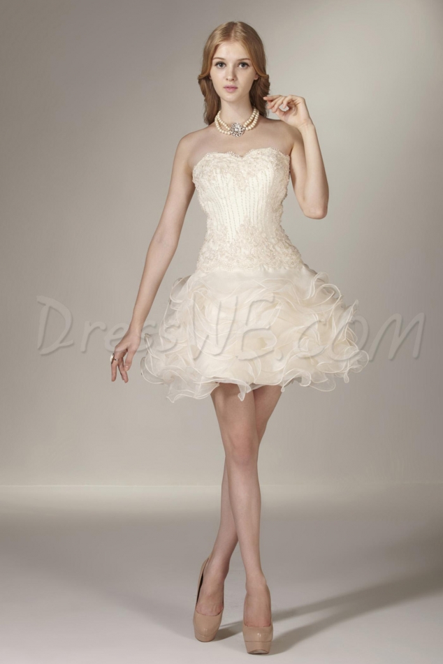 Graceful A-Line Mini-Length Sweetheart Sasha's Prom/Homecoming Dress 