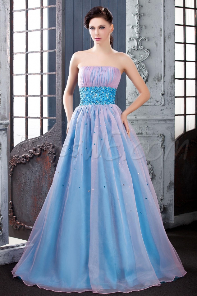 Graceful Ball Gown Floor-Length Strapless Polina's Prom/Quinceanera Dress