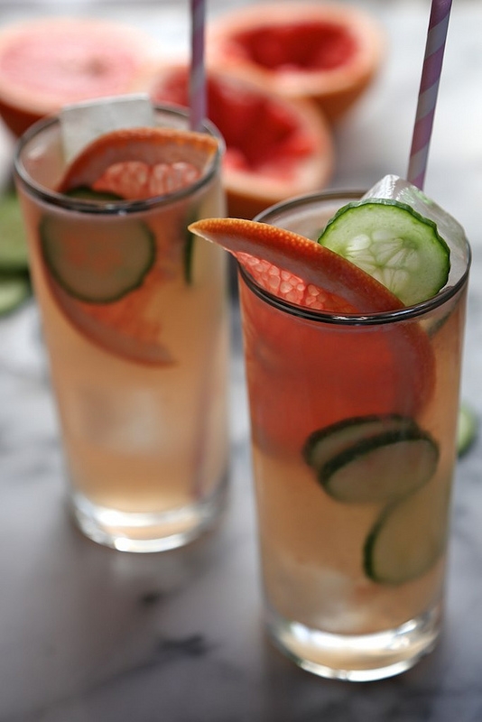 Grapefruit Cucumber Cocktail