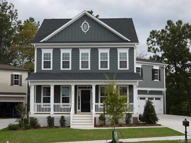 Grey/blue home exterior