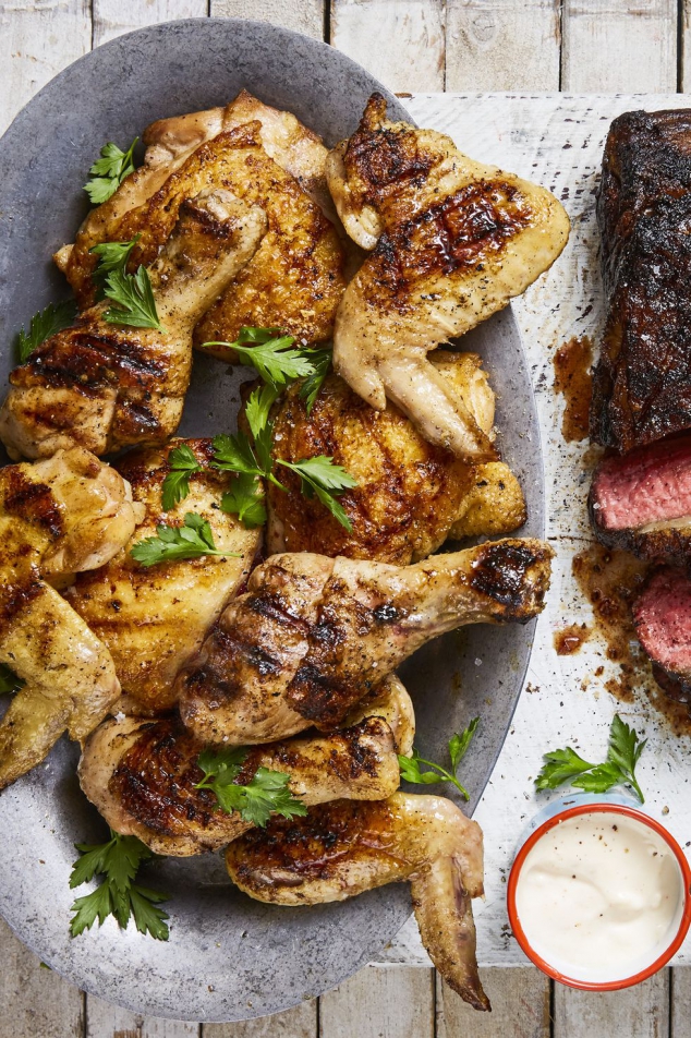 Grilled Chicken with White BBQ Sauce