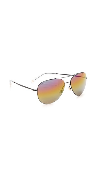 Gucci Rainbow Mirrored Aviator Sunglasses