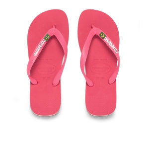 Havaianas Brazil Logo Flip Flops in Pink